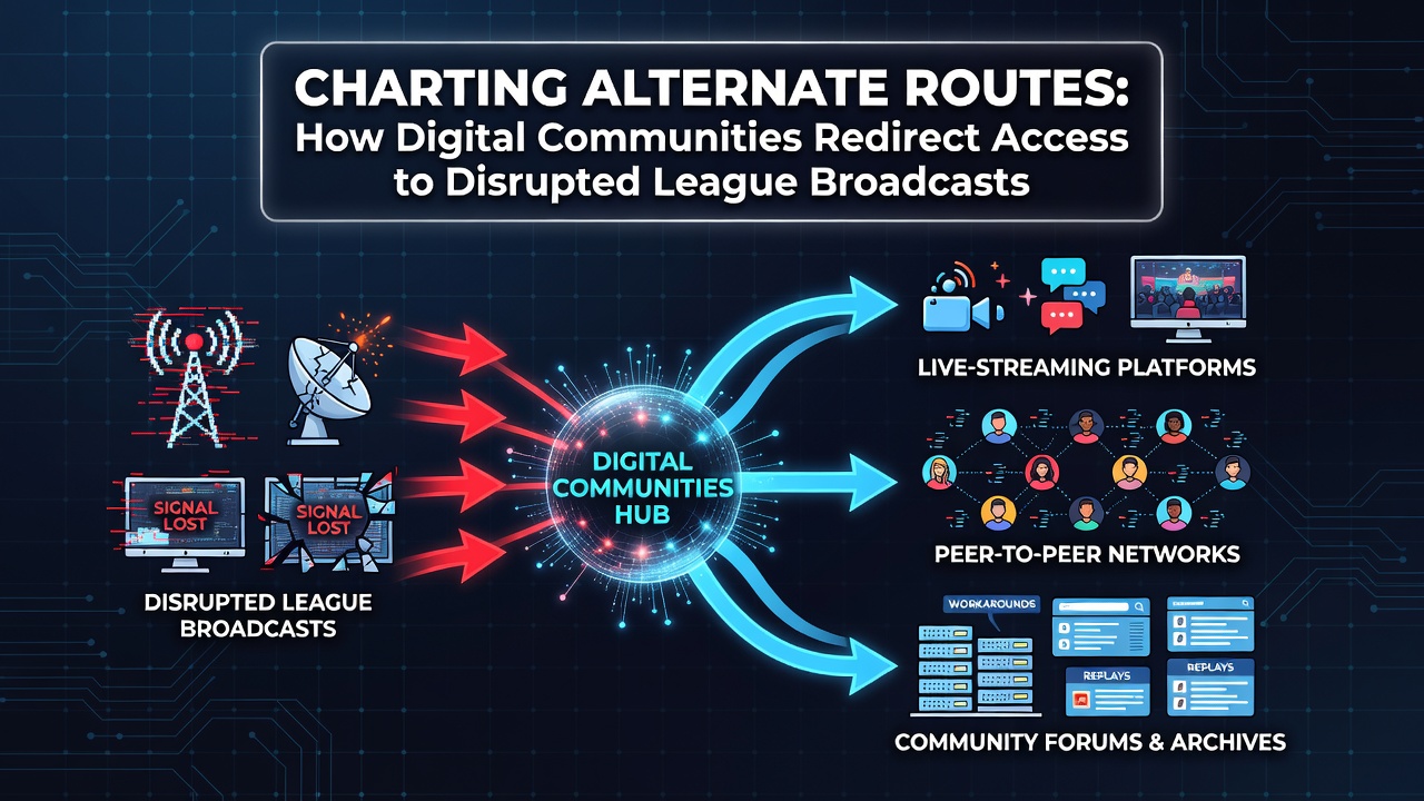 Users navigating digital archives for disrupted sports broadcasts and replays