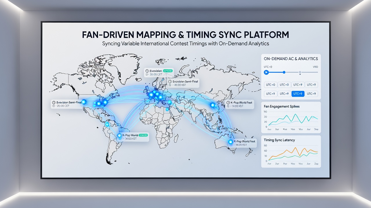 Community collaboration screen showing updated contest timings linked to multiple digital streaming sources