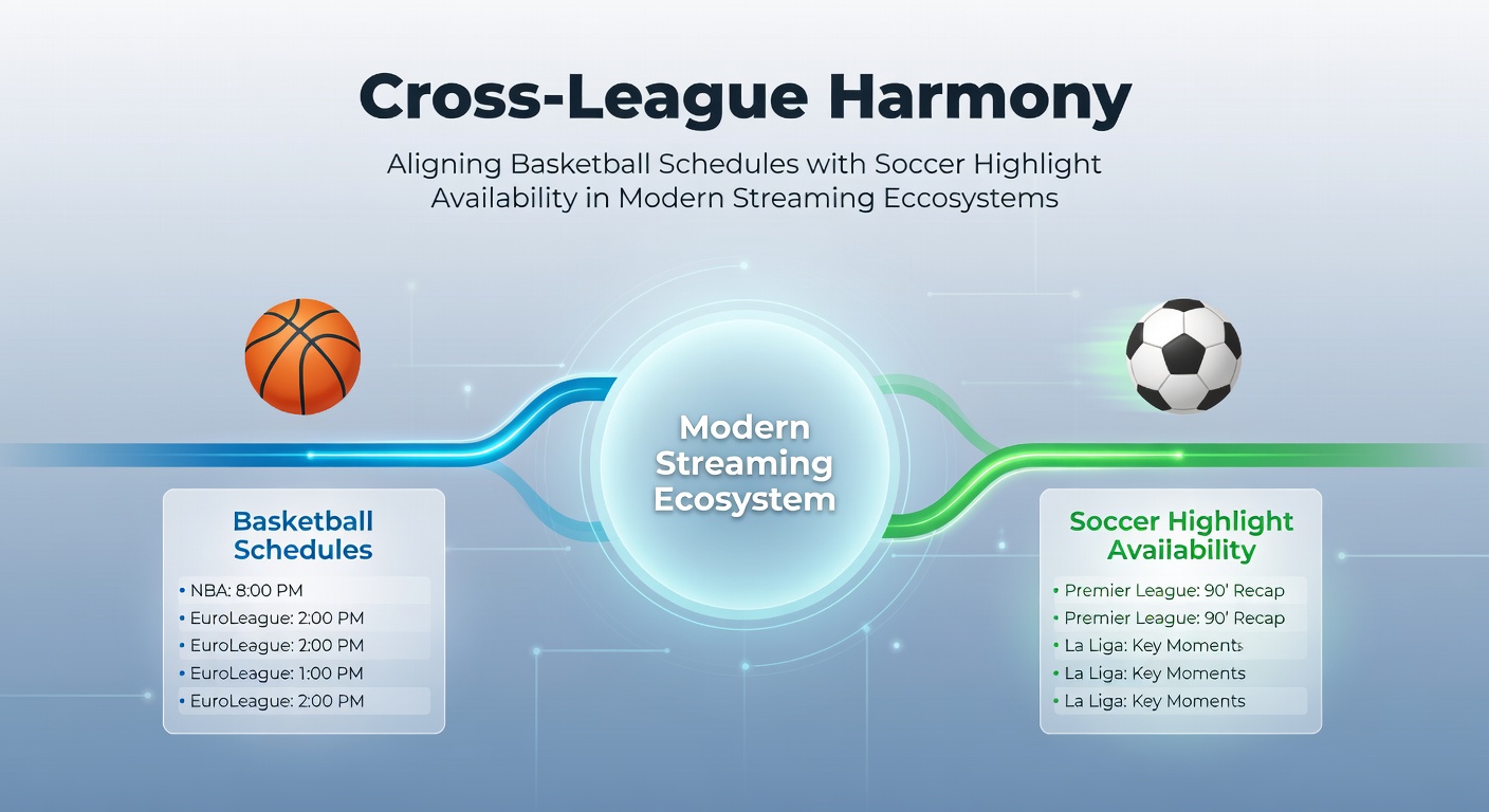 Visualization of basketball and soccer schedule alignment across streaming platforms