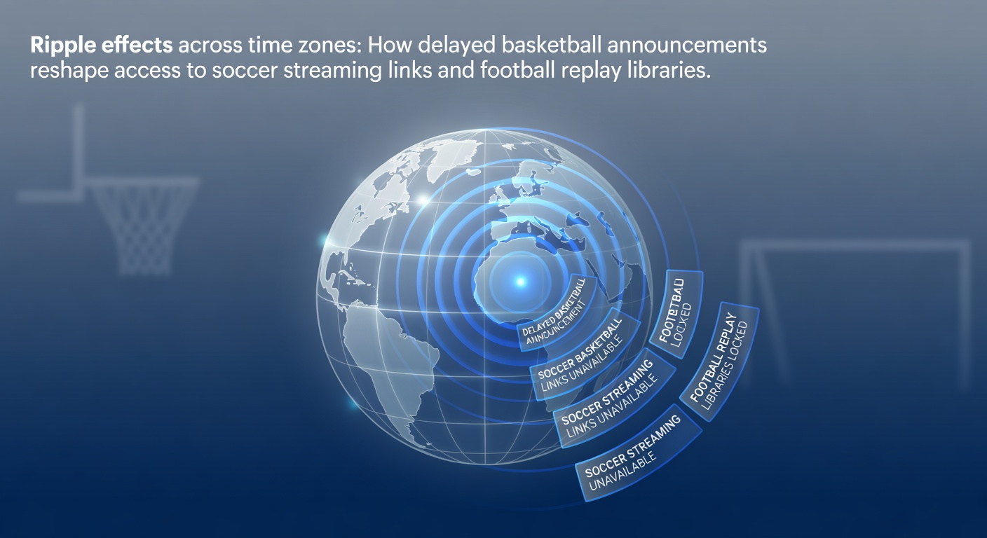 Global sports broadcasting networks adjusting schedules across time zones due to delayed basketball announcements