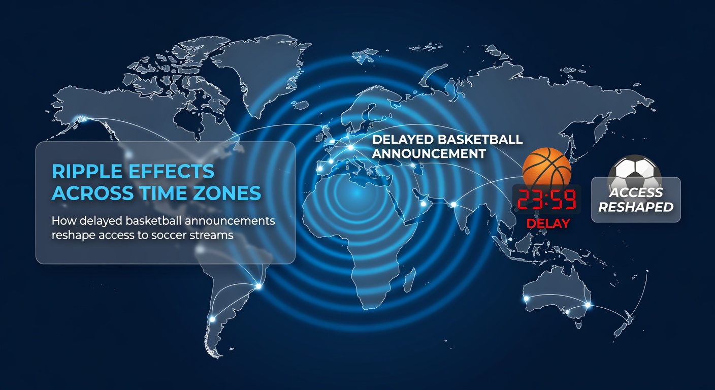 Streaming service dashboards showing adjusted access patterns for soccer links after basketball schedule changes