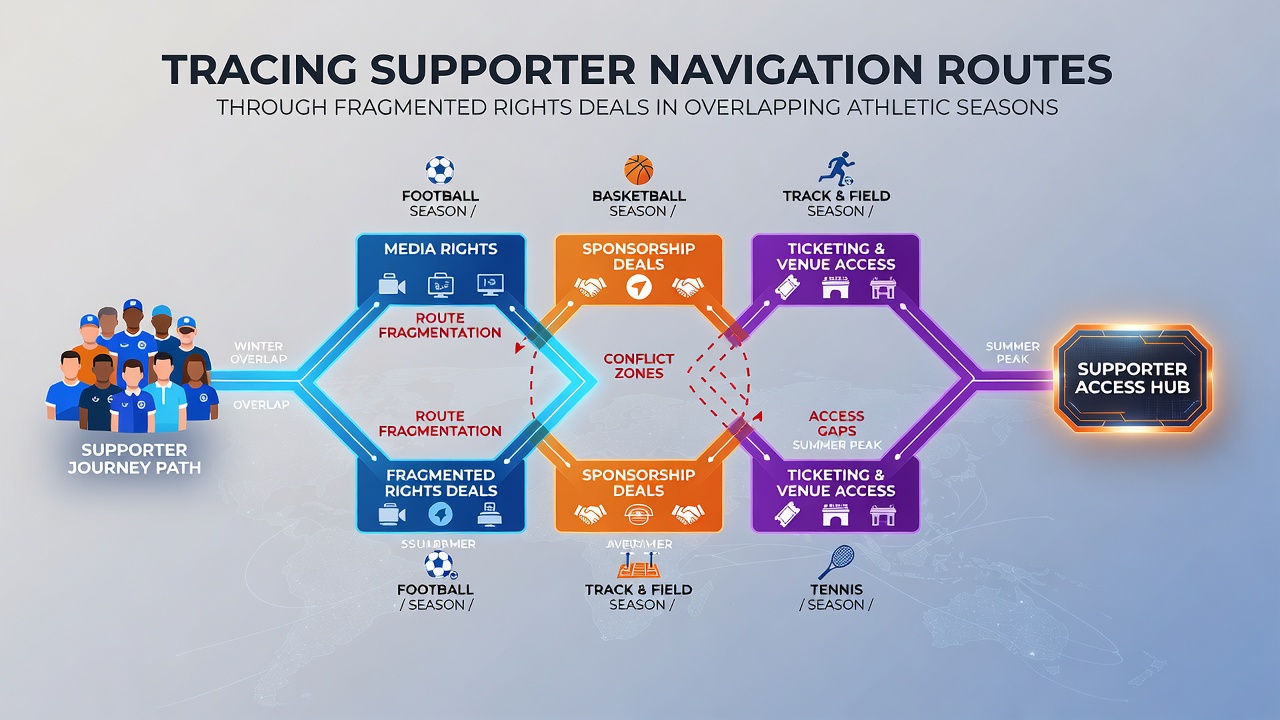 Digital pathways and viewer navigation during overlapping sports seasons