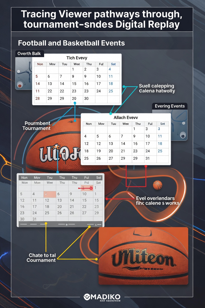 Fans exploring digital platforms to access overlapping football and basketball event schedules and replays